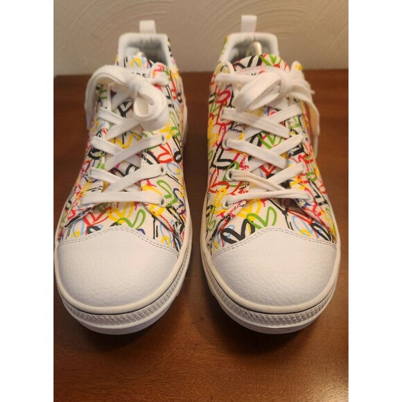 Skechers X James Goldcrown Women White Roadies Heart Sneakers SN 155505 Size 9.5 - Picture 6 of 10